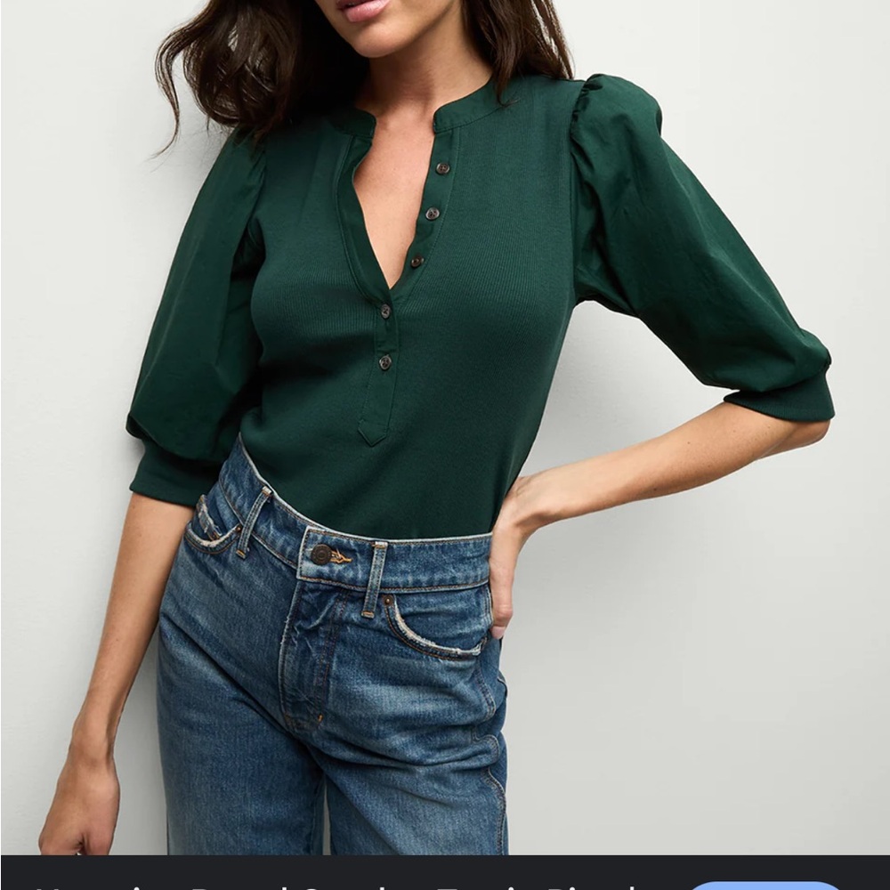 Coralee Top in Pine | Veronica Beard - Picture 1 of 3